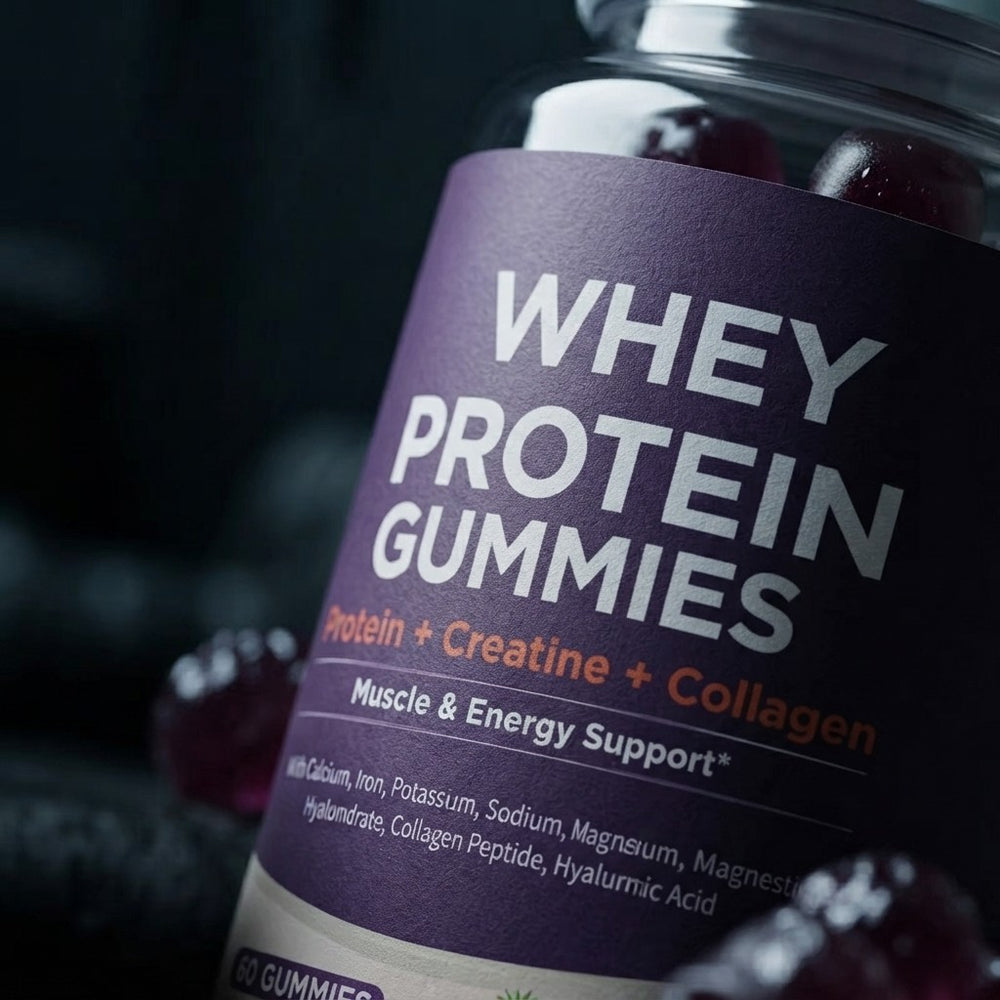 3-in-1 Whey Protein Gummies (60/Bottle)